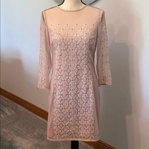 Karen Millen Pale Pink ¾ sleeve dress